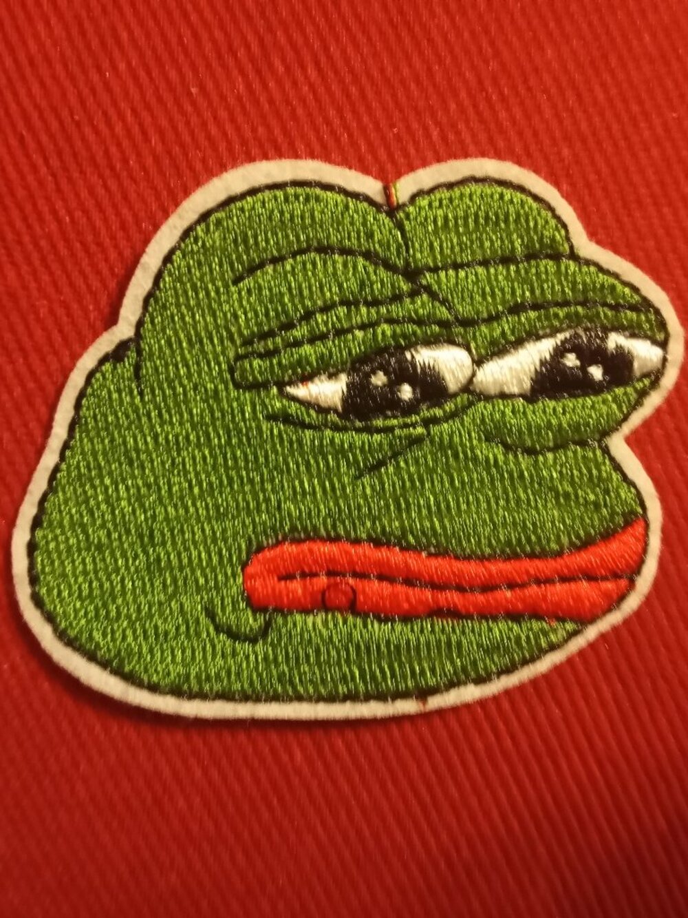 Feels Bad Man embroidered Pepe the Frog patch